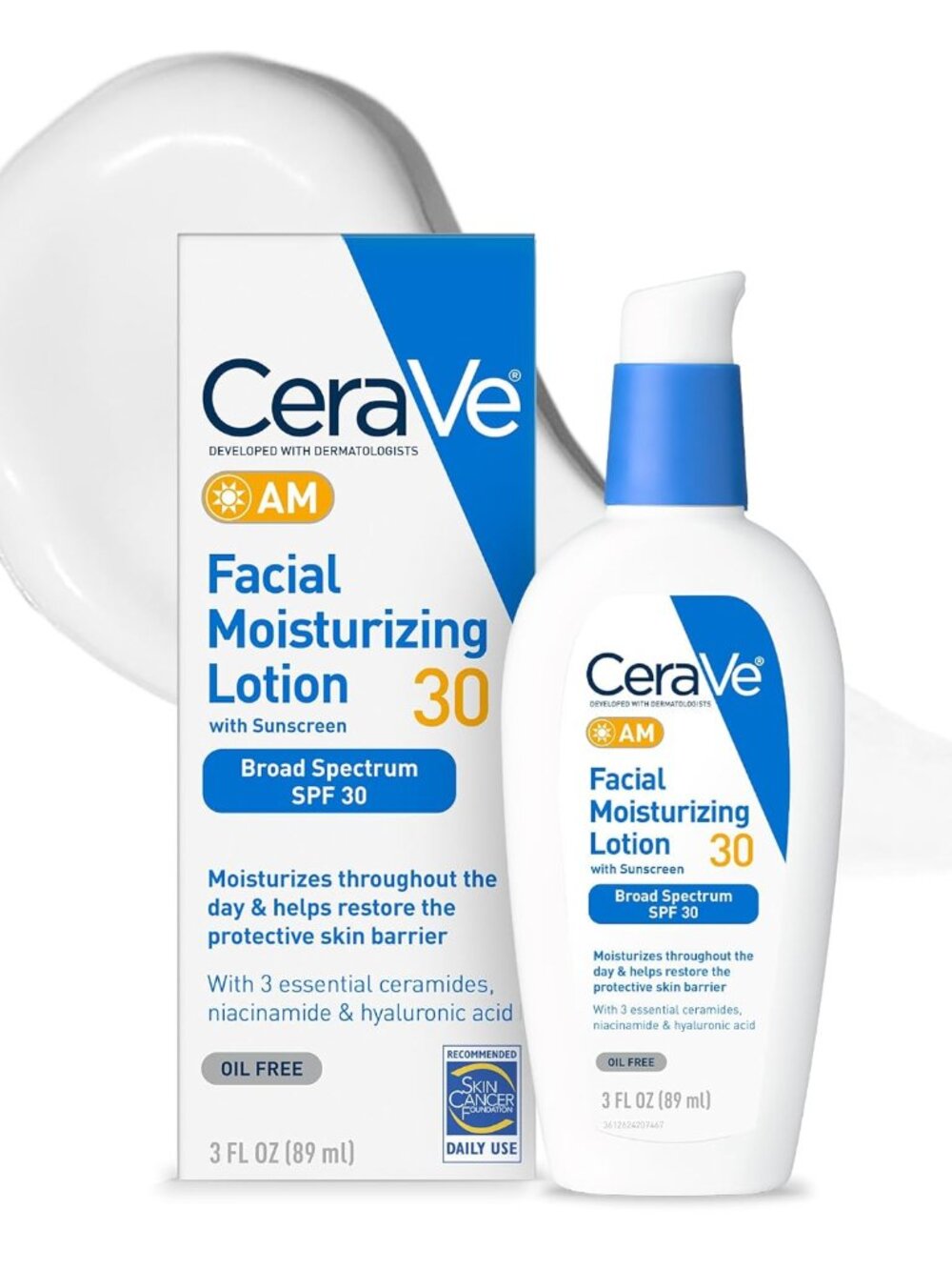 CeraVe AM Facial Moisturizing Lotion with SPF 30 3oz